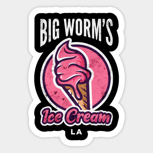 Big Worms Ice Cream Big Worms Ice Cream Sticker Teepublic
